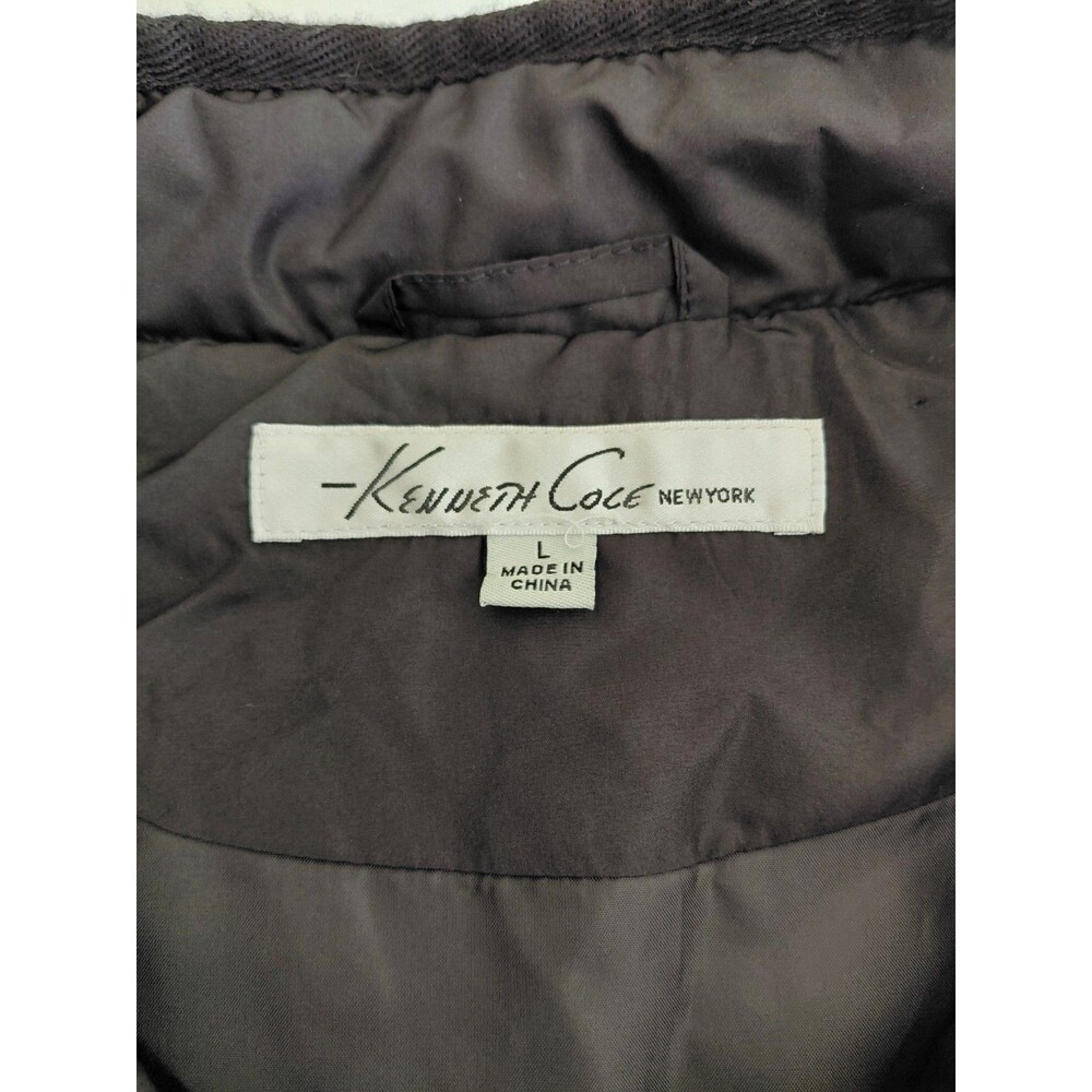 Kenneth Cole Women's Black Light Diamond Quilted Button Up Vest Size L - Picture 4 of 9